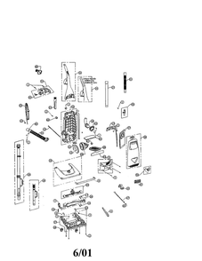 Swivel Guide Diagram and Parts List for 086435  Dirt Devil Upright Vacuum